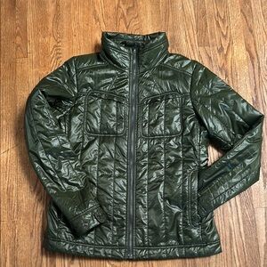 Columbia Omni Heat Olive Green Women's Quilted Jacket Size Large